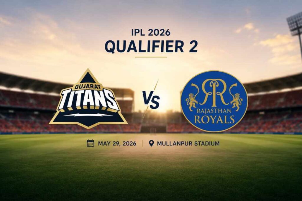 IPL 2026 Qualifier 2 GT vs RR Match at Mullanpur stadium on May 29 2026
