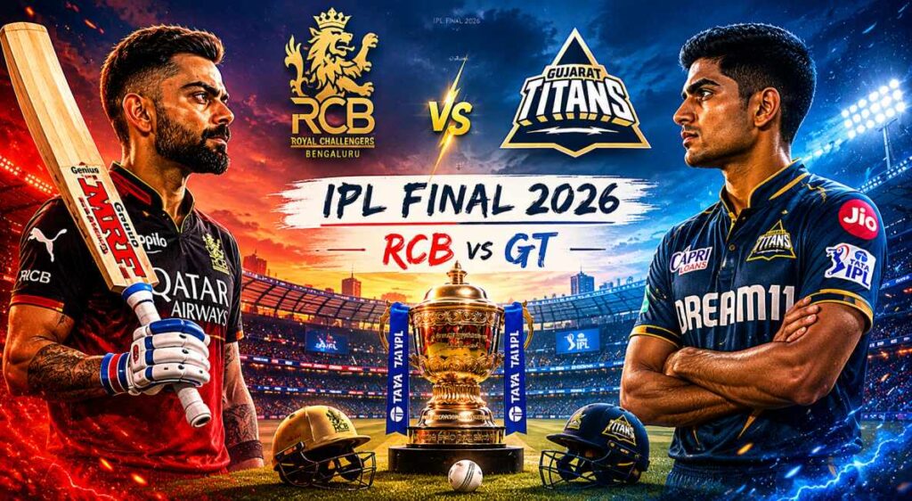 IPL Final 2026 RCB vs GT match at Narendra Modi Stadium Ahmedabad