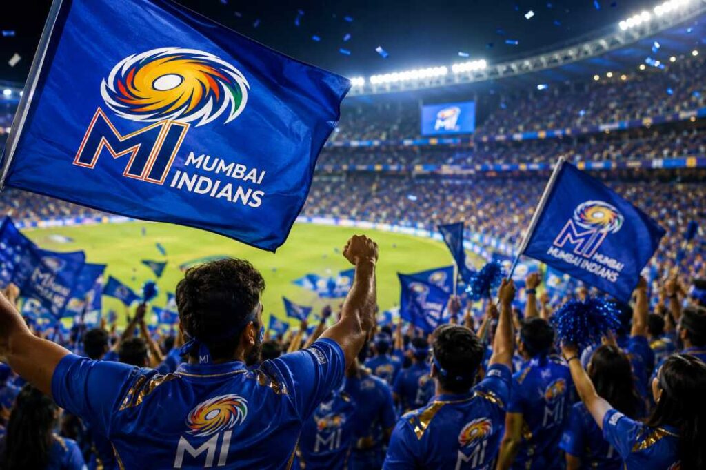Mumbai Indians MI Paltan fans at Wankhede Stadium — second most fans in IPL