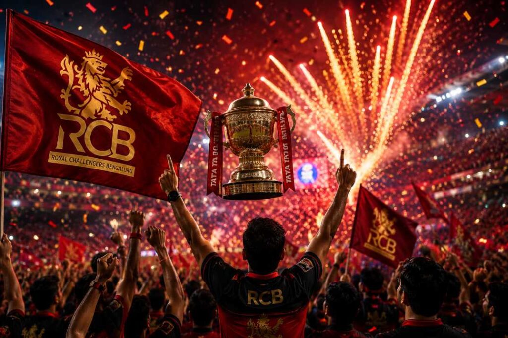 RCB Royal Challengers Bengaluru 12th Man Army celebrating 2025 IPL title win