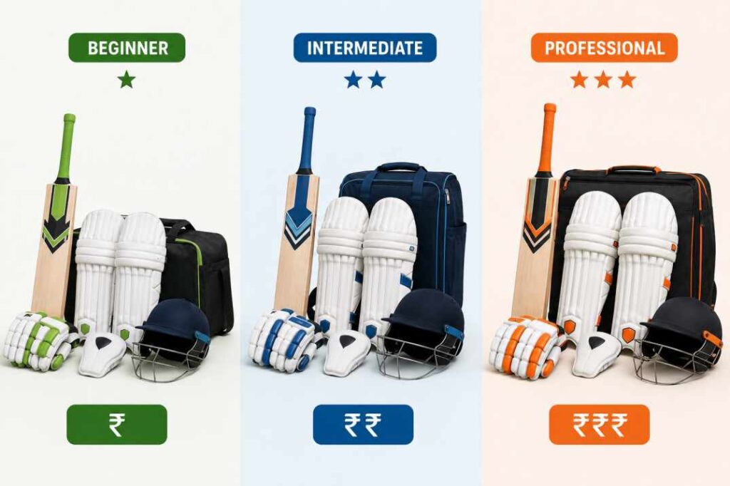 Cricket helmet pads gloves and protective equipment for safe batting