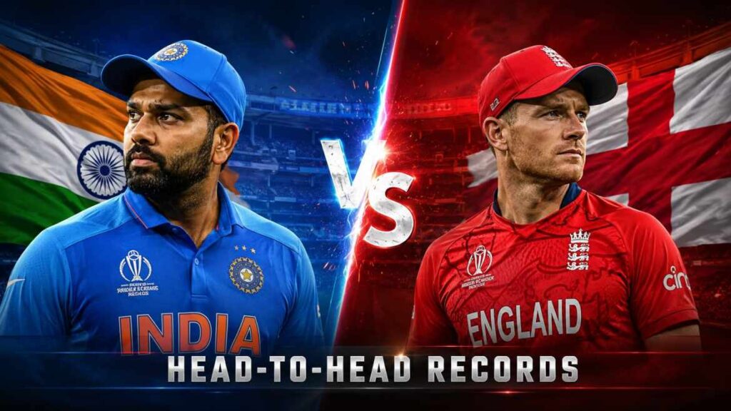 England Cricket Team vs India National Cricket Team head to head records