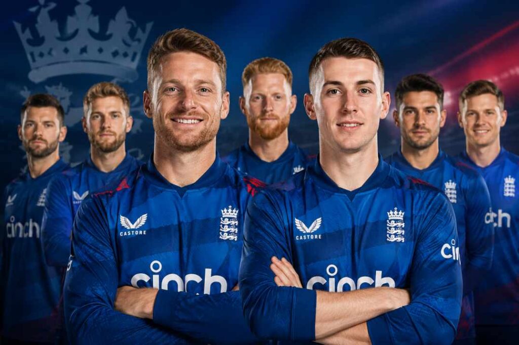 England T20I team 2026 Jos Buttler Harry Brook squad India series