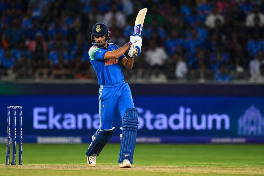 Shubman Gill batting at Ekana Stadium during India vs Afghanistan ODI match 20th June 2026

