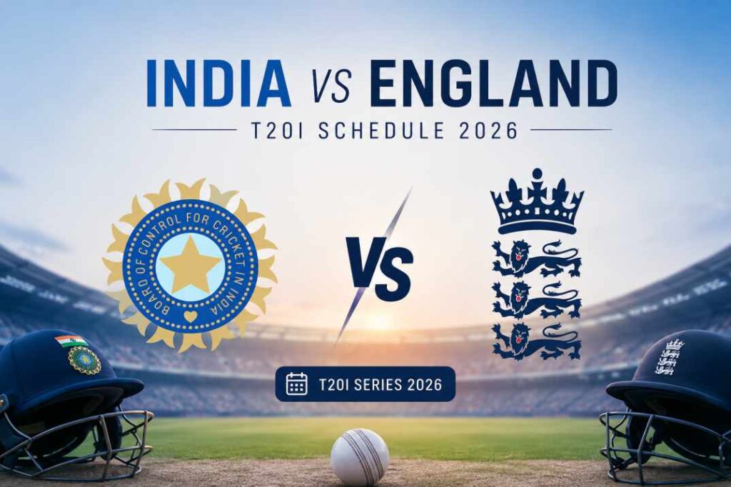 India vs England T20I schedule 2026 full fixture list dates venues