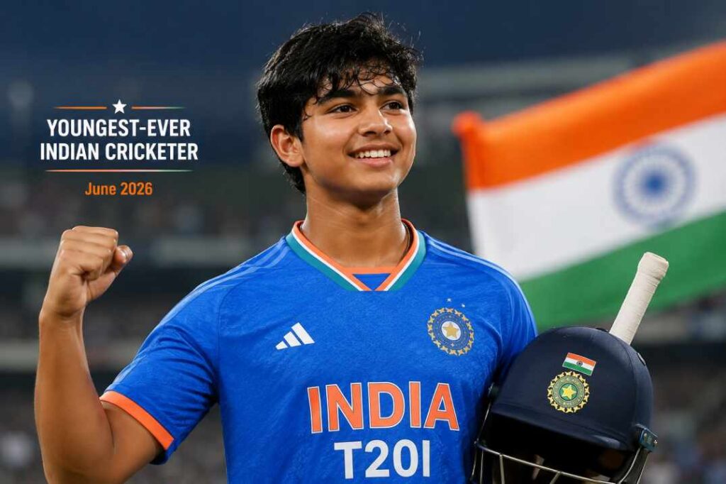Vaibhav Sooryavanshi celebrates India T20I selection in June 2026