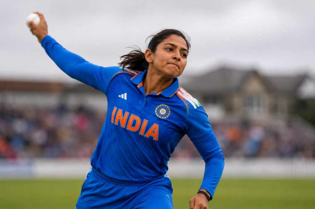 Women's T20 World Cup 2026 Renuka Singh bowling in England