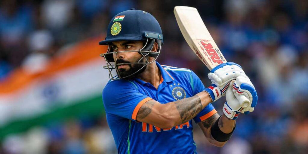 Virat Kohli batting for India in ODI cricket