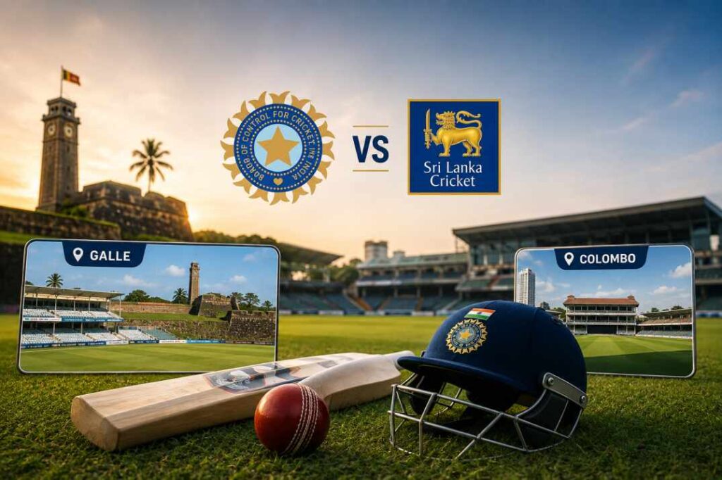 India vs Sri Lanka Test schedule Galle Colombo 2026